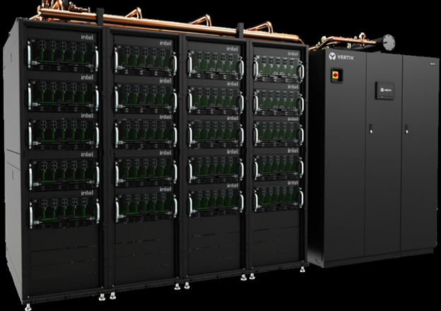 Vertiv R2L P2P direct-to-chip liquid cooling system